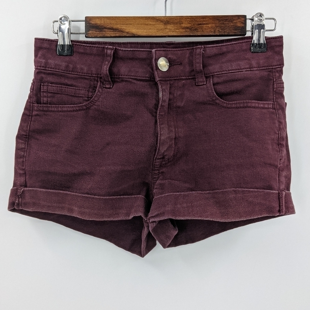 AMERICAN EAGLE Hi-Rise Shortie Denim Jean Cuffed Shorts